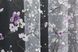 Тюль органза з великим квітковим принтом колір білий з бузковим і чорним 936т Фото 7