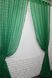 Комплект декоративних штор з шифону, колір зелений 006дк Фото 3