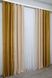 Комбинированные шторы из ткани софт цвет золотистый с песочным 014дк (373-143ш) Фото 5