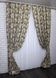 Комплект штор льон рогожка колекція "Корона Марія" колір капучино з золотисто-бежевим 706ш Фото 3