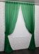 Комплект декоративних штор з шифону, колір зелений 006дк Фото 2
