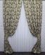 Комплект штор льон рогожка колекція "Корона Марія" колір капучино з золотисто-бежевим 706ш Фото 2