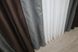 Комбіновані штори з тканини льон-блекаут колір венге з сірим 016дк (288-291-288ш) Фото 7