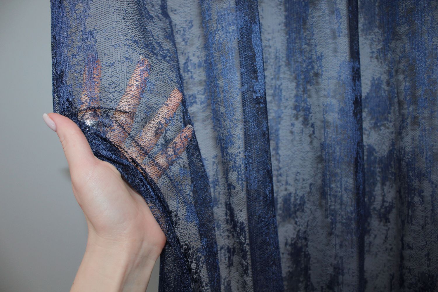 Тюль жаккард, коллекция "Мрамор" цвет темно-синий 1405т, Тюль на метраж, Нужную Вам ширину указывайте при покупке. (Ширина набирается по длине рулона.), 2,8 м.