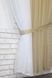 Комбіновані штори із шифону колір темно-бежевий з білим 023дк 10-451 Фото 6