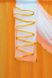 Кухонный (150х170см) ламбрекен и тюль цвет оранжевый с белым 093к 50-290 Фото 4