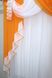 Кухонный (150х170см) ламбрекен и тюль цвет оранжевый с белым 093к 50-290 Фото 3
