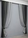 Комбинированные шторы из ткани лен-блэкаут цвет серый со светло-серым 016дк (1220-288-867ш)  Фото 3
