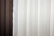 Комплект из шифона, декоративная гардина цвет венге с молочным 002дк (н123-н105) Фото 5
