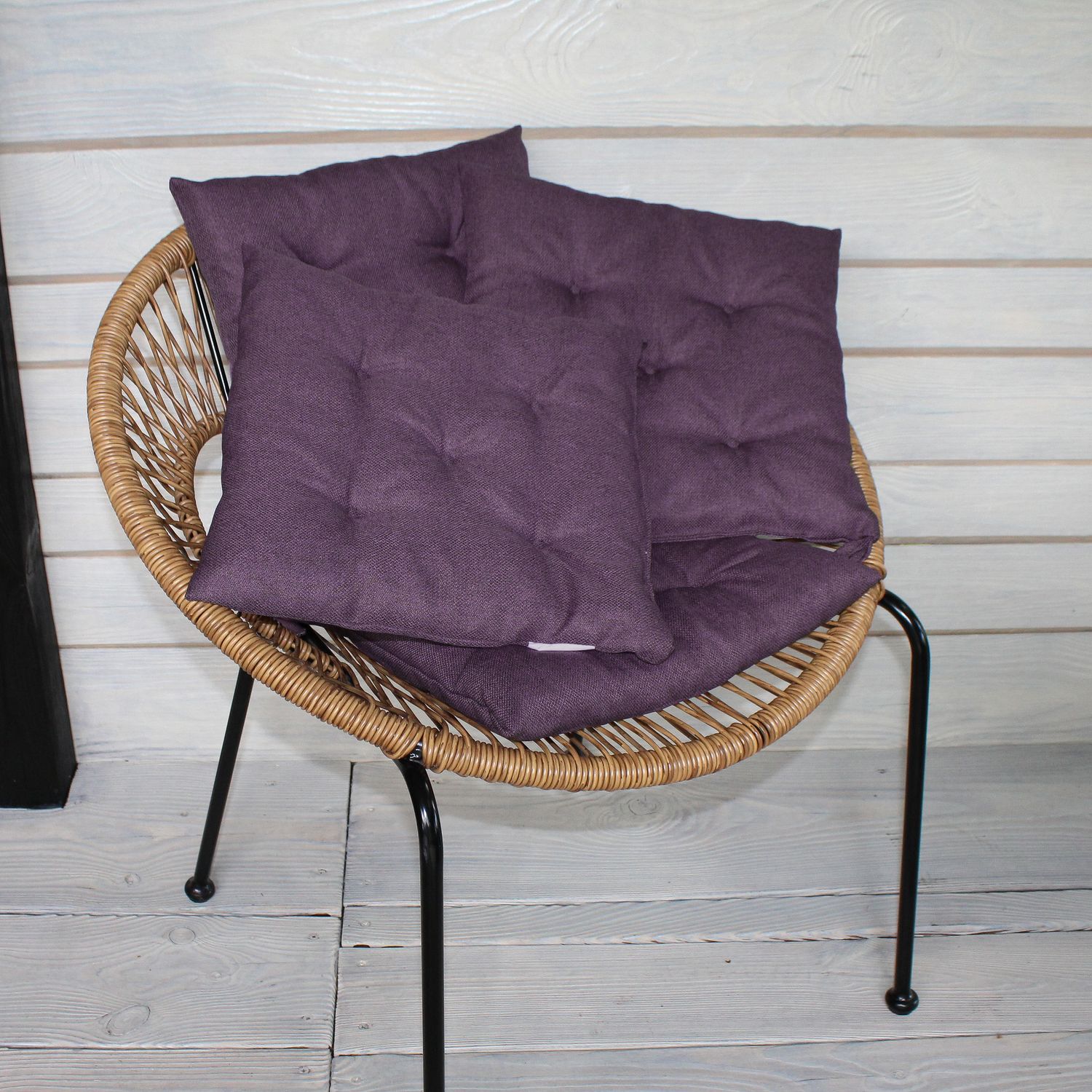 Подушка для стільців (40x40х6 см) "Хіт" колір марсала 84-013