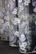 Тюль органза з великим квітковим принтом колір білий з бузковим та коричневим 372т Фото 6