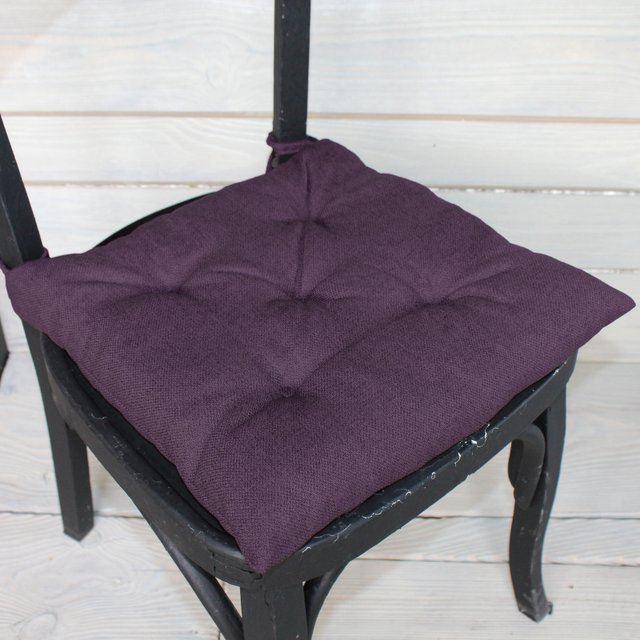 Подушка для стульев (40x40х6 см) "Хит" цвет марсала 84-013