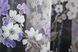 Тюль органза з великим квітковим принтом колір білий з бузковим та коричневим 372т Фото 7