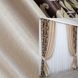 Комбинированные (2шт 1,5х2,7м) шторы из ткани блекаут цвет коричневый с бежевым 014дк (143-101А) Фото 1