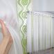 Тюль с креп-шифона цвет белый с салатовым и золотистым 1269т Фото 1