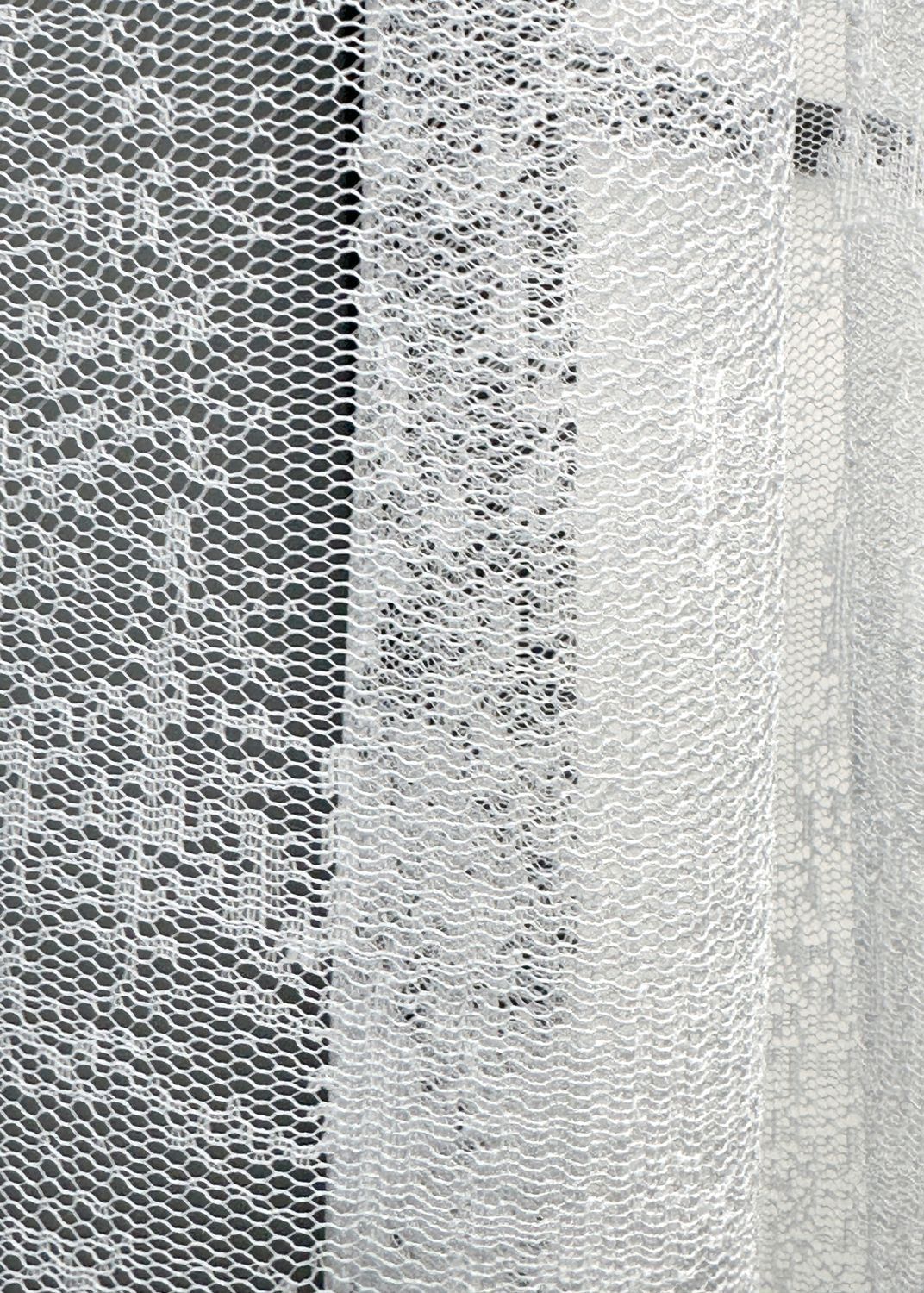 Тюль жаккард (200х150см) Арка на кухню, цвет белый 1860т 53-0193