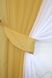 Кухонные шторки (400х170см) с подвязками цвет золотистый с белым 096к 52-0403 Фото 3