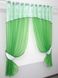 Кухонный комплект(290х170см) шторки с ламбрекеном и подхватами цвет зеленый с с белым 084к 52-0448 Фото 2