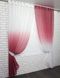 Комплект декоративных штор из батиста цвет марсала с белым 006дк 10-416 Фото 2