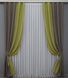 Комбинированные шторы из ткани лен "Лен Мешковина" цвет какао с оливковым 014дк (359-106ш) Фото 2