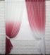 Комплект декоративных штор из батиста цвет марсала с белым 006дк 10-416 Фото 1