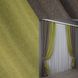 Комбинированные шторы из ткани лен "Лен Мешковина" цвет какао с оливковым 014дк (359-106ш) Фото 1