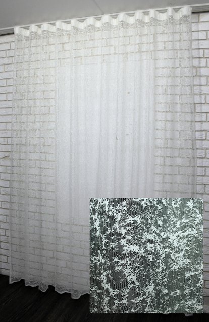 Тюль жаккард, коллекция "Мрамор Al-1", цвет светло бежевый 700т, Тюль на метраж, Нужную Вам ширину указывайте при покупке. (Ширина набирается по длине рулона.), 2,75 м.