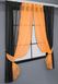 Кухонный комплект (265х170см) шторки с подвязками цвет оранжевый с чёрным 017к 50-324 Фото 2