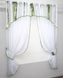 Кухонные шторы (280х170см) с ламбрекеном, на карниз 1-1,5м цвет белый с зеленым 084к 59-785 Фото 2