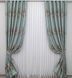 Комплект готовых штор из ткани блэкаут с вышивкой гладью цвет голубовато-серый 1201ш Фото 2