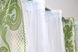 Кухонные шторы (280х170см) с ламбрекеном, на карниз 1-1,5м цвет белый с зеленым 084к 59-785 Фото 5
