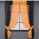 Кухонный комплект (265х170см) шторки с подвязками цвет оранжевый с чёрным 017к 50-324