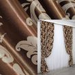 Комплект готових штор блекаут-софт, колекція "Лілія" колір коричневий з капучино 1275ш (А)