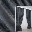 Комплект штор из ткани бархат, коллекция "Афина" Турция цвет черный с серым 1298ш