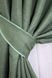 Комплект готових штор із тканини льон блекаут рогожка колір зелений 916ш Фото 6