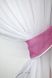 Кухонні штори (260х170см) з ламбрекеном, на карниз 1-1,5м колір рожевий з білим 091к 50-894 Фото 3