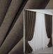 Комплект штор із тканини мікровелюр SPARTA колір коричневий 964ш Фото 1