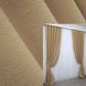 Комплект штор из ткани жатка-жаккард цвет светло-кофейный 705ш Фото 1
