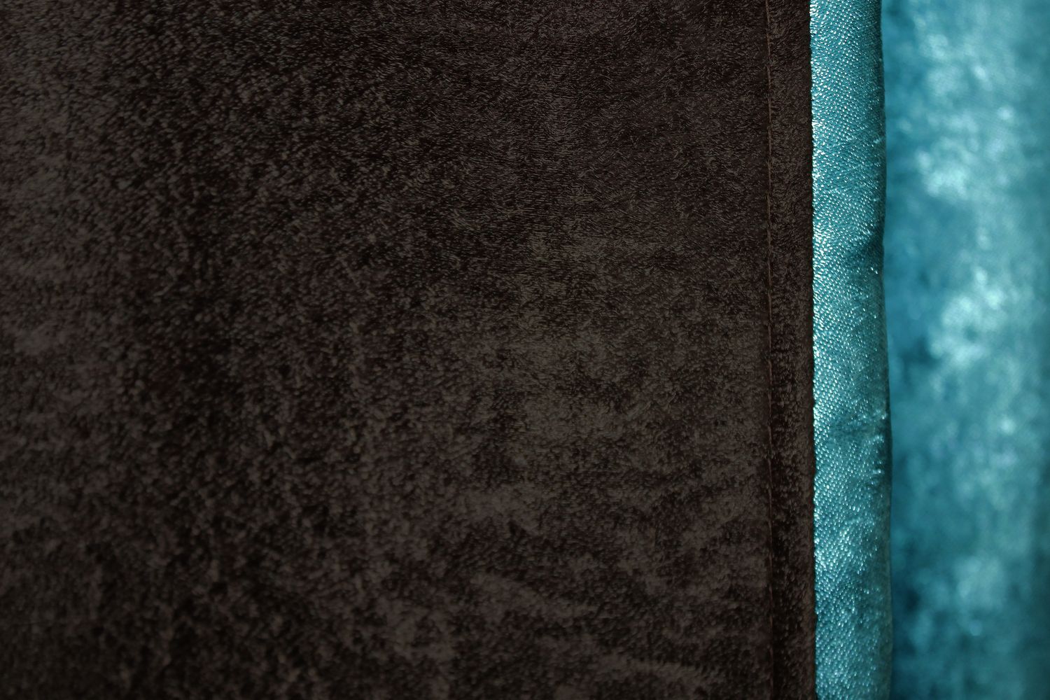Комбинированные шторы из ткани софт цвет коричневый со светло-голубым 014дк (094-1049ш) , Коричневый со светло-голубым, Комплект штор (2шт. 1,25х2,7м.), Классические, Длинные, 1,25 м., 2,7 м., 125, 270, 2 - 3 м., В комплекте 2 шт., Тесьма