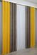 Комбіновані штори з мікровелюра колір жовтий з світлим какао 014дк (1193-963ш) Фото 5