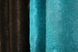Комбинированные шторы из ткани софт цвет коричневый со светло-голубым 014дк (094-1049ш)  Фото 9