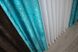 Комбинированные шторы из ткани софт цвет коричневый со светло-голубым 014дк (094-1049ш)  Фото 7