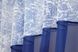 Кухонные шторы (270х170см) с ламбрекеном, на карниз 1-1,5м цвет синий с белым 084к 52-0578 Фото 3
