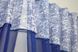 Кухонные шторы (270х170см) с ламбрекеном, на карниз 1-1,5м цвет синий с белым 084к 52-0578 Фото 4