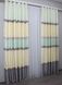 Штори з тканини льон колір бежевий з бірюзовим 1022ш Фото 5