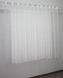 Короткая тюль, высотой 1,5м, сетка-жаккард цвет белый 1099т Фото 3