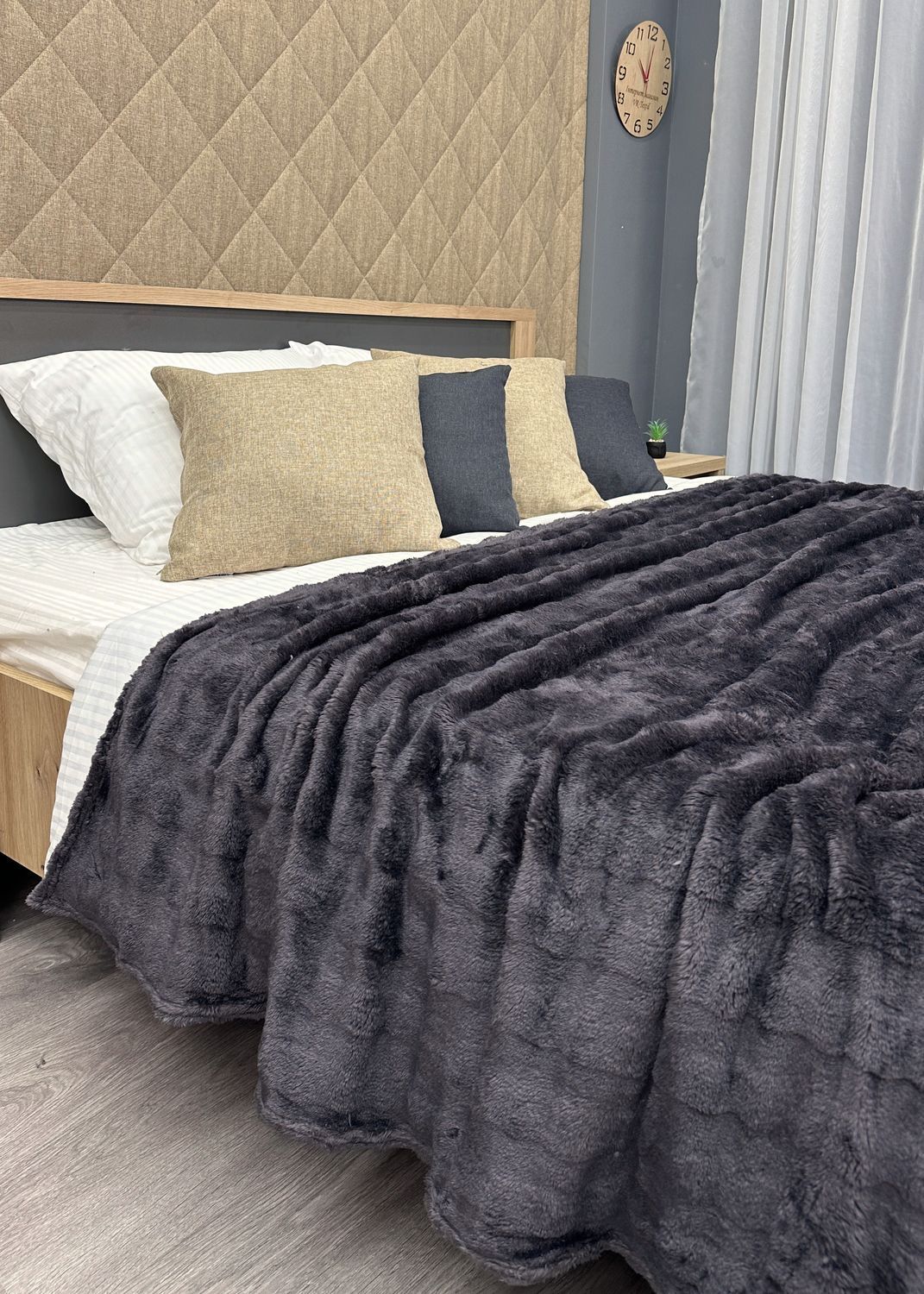 Плед-покрывало 200х230 см (+-5см) Soft Night Графитовый (87-133)