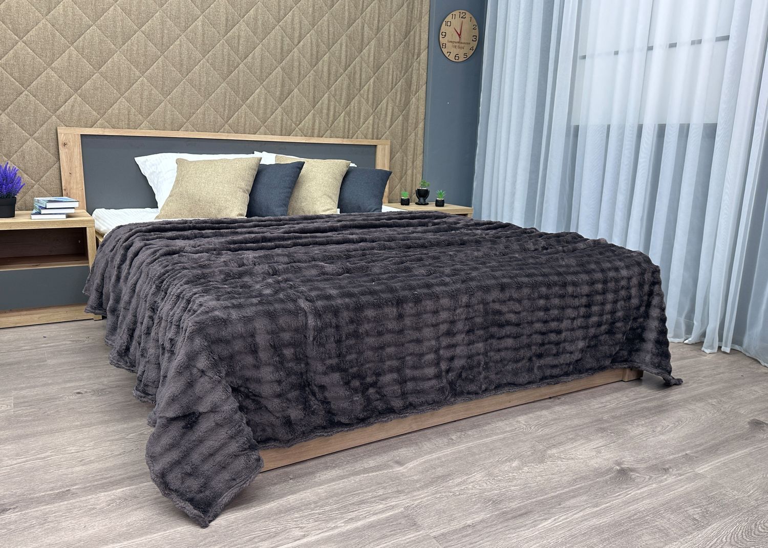 Плед-покрывало 200х230 см (+-5см) Soft Night Графитовый (87-133)