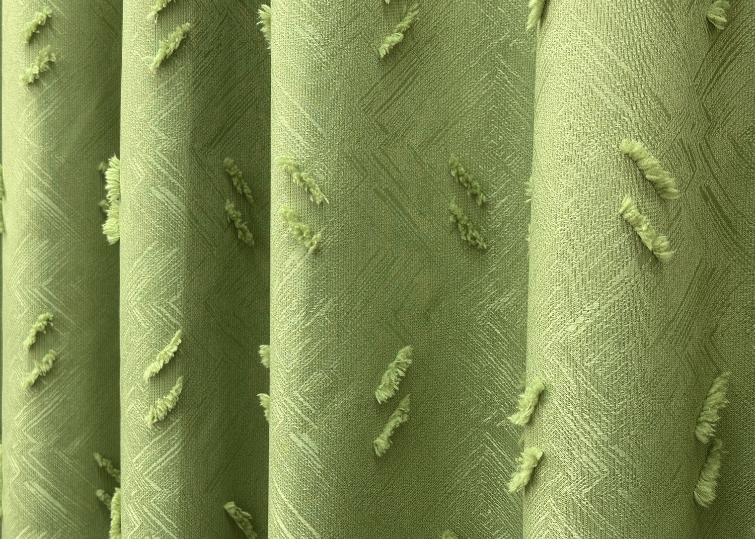 Комплект (2шт 2,0х2,9м) штор Лен Букле, цвет оливковый 1889ш 32-250