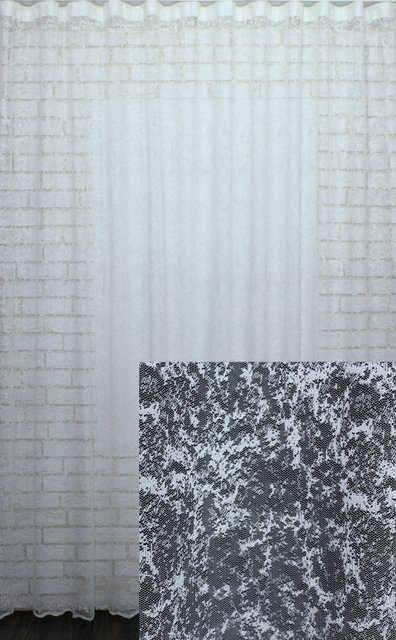 Тюль жаккард, коллекция "Мрамор Al-1" цвет белый 701т, Тюль на метраж, Нужную Вам ширину указывайте при покупке. (Ширина набирается по длине рулона.), 2,75 м.
